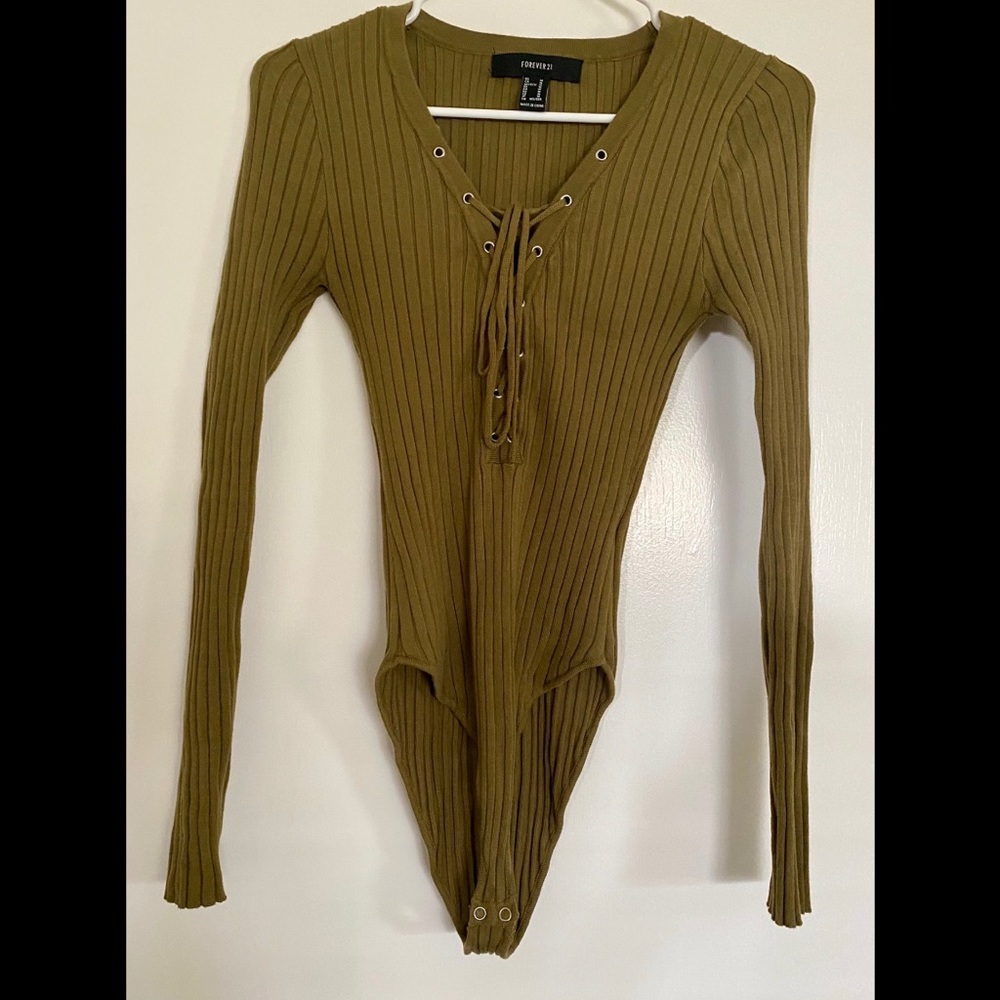 Olive green bodysuit